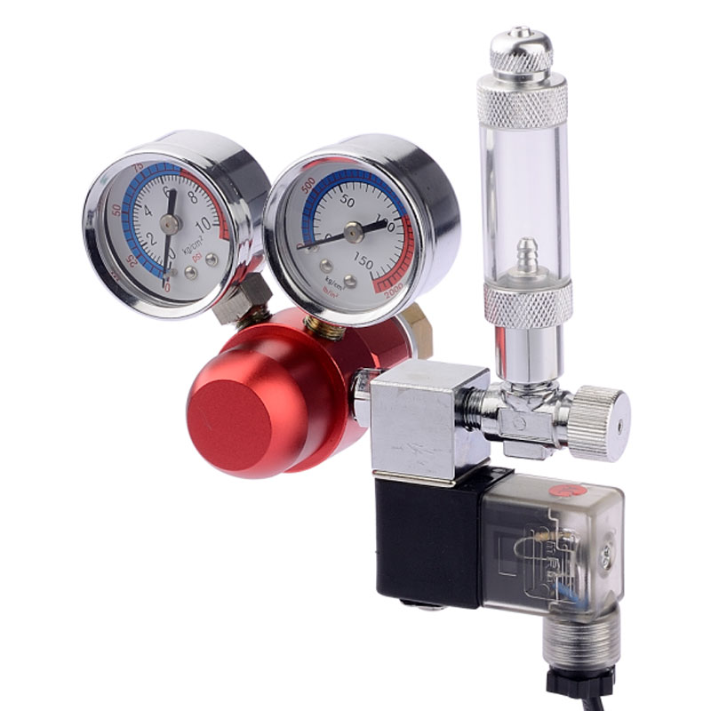 ST-04 Aquarium CO2 Regulator with Dual Pressure Gauges and Single Bubble Counter