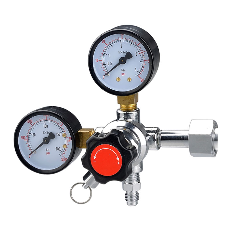 TR-68-1 Durable Brass Chrome-Plated Beverage Gas Pressure Reducing Regulator